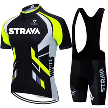 Conjunto de Ciclismo Strava Premium Amarelo c Bretelle