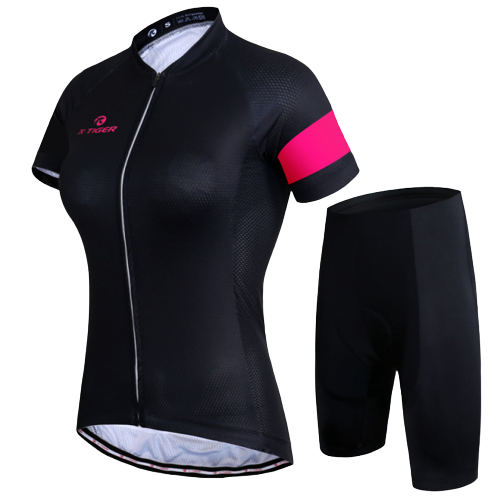 Conjunto Roupa de Ciclismo Feminino TIGER Preto