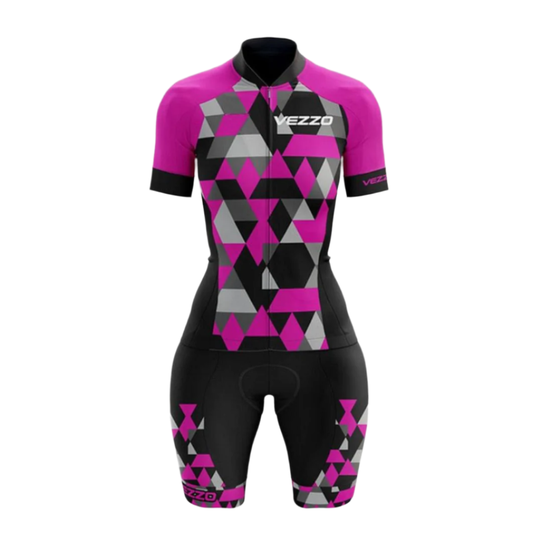 Macaquinho de Ciclismo Ultraboost Vezzo Rosa