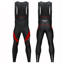 Calça Bretelle para Ciclismo Profissional com Gel 3D Preto com Vermelho