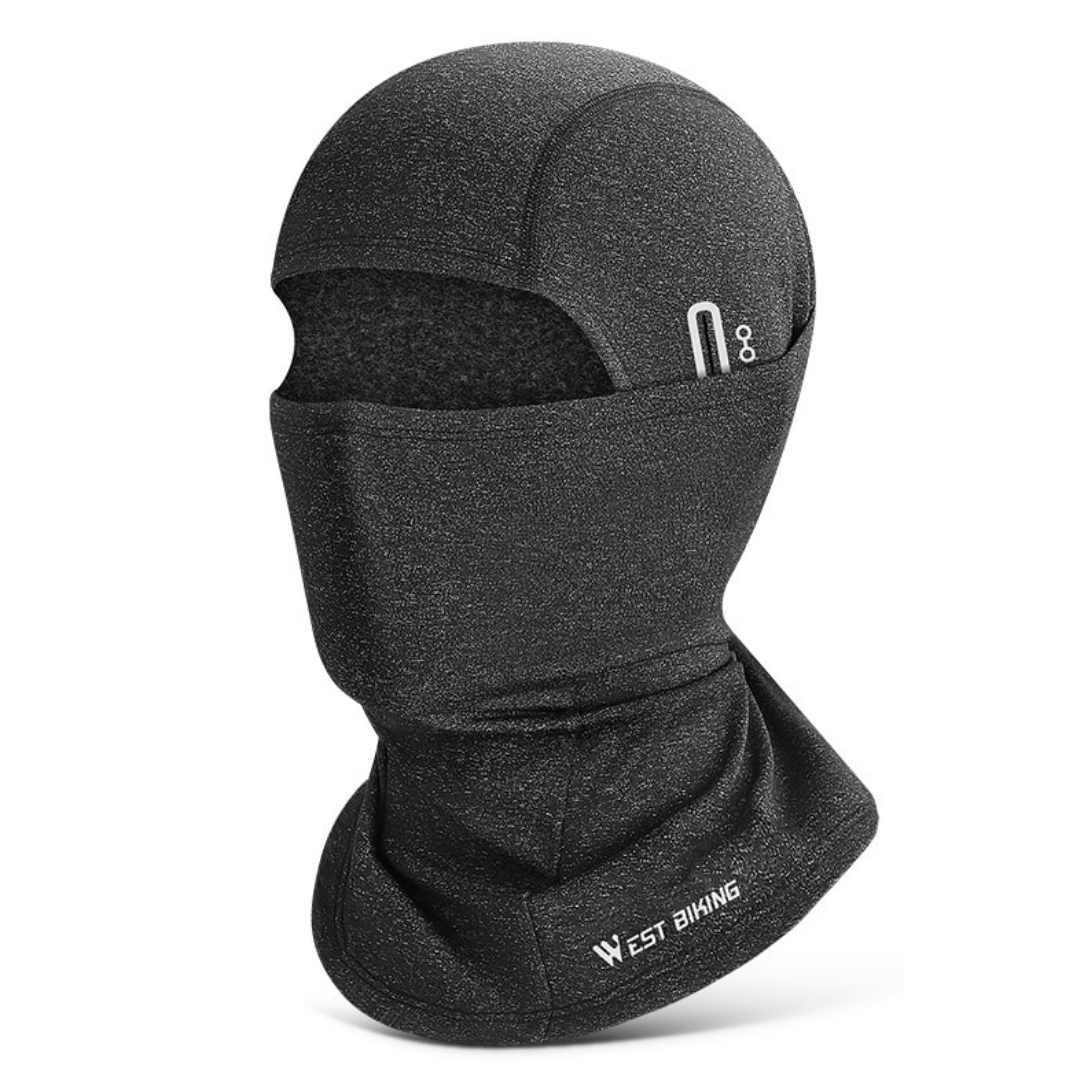 Máscara Balaclava de Ciclismo Anti-Suor Proteção West Biking Cinza Escuro