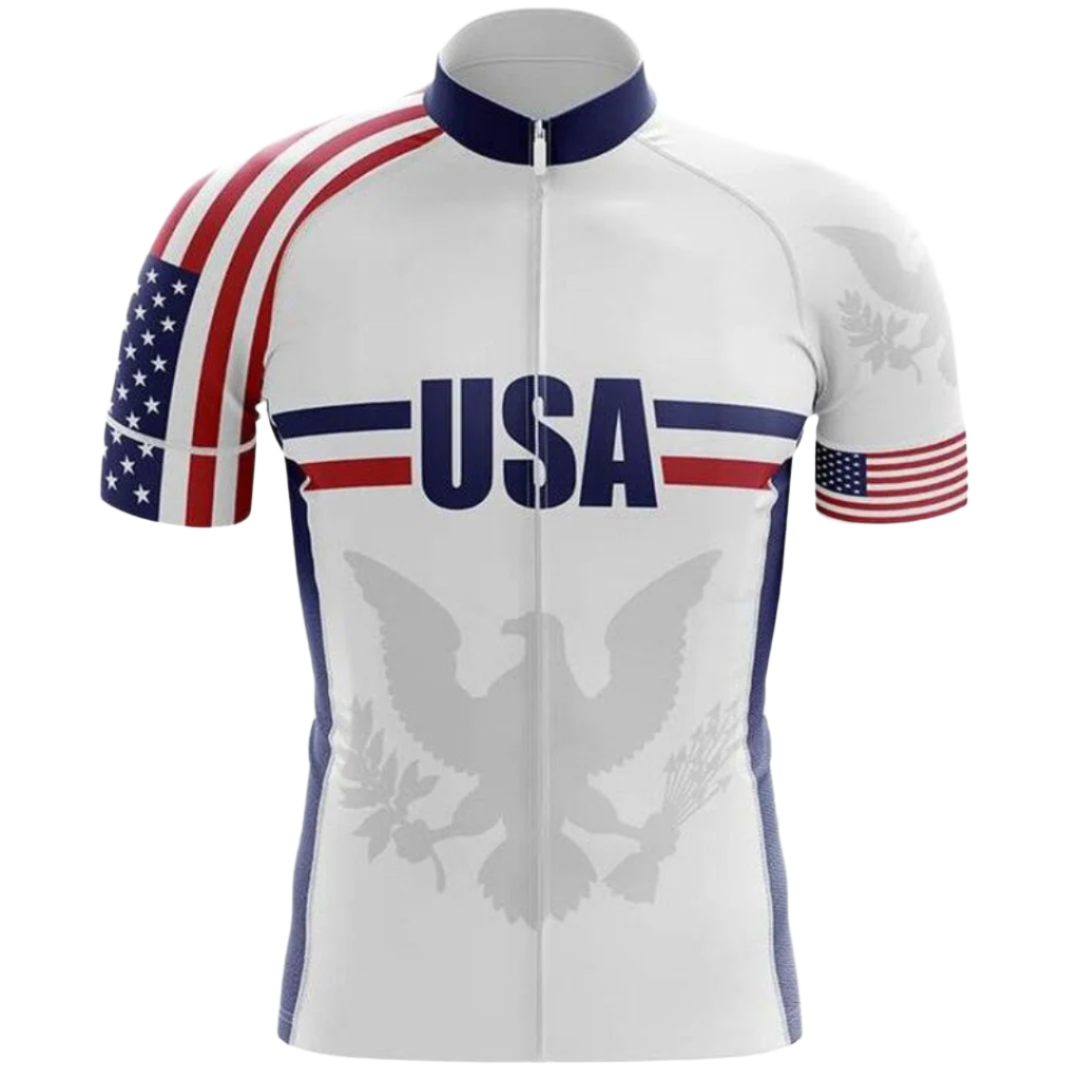 Camisa de Ciclismo Masculina dos Estados Unidos - EUA Ciclismo USA1