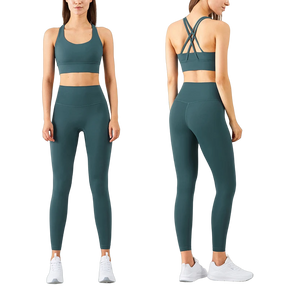 Conjunto Legging Feminino Running Sport Verde Escuro