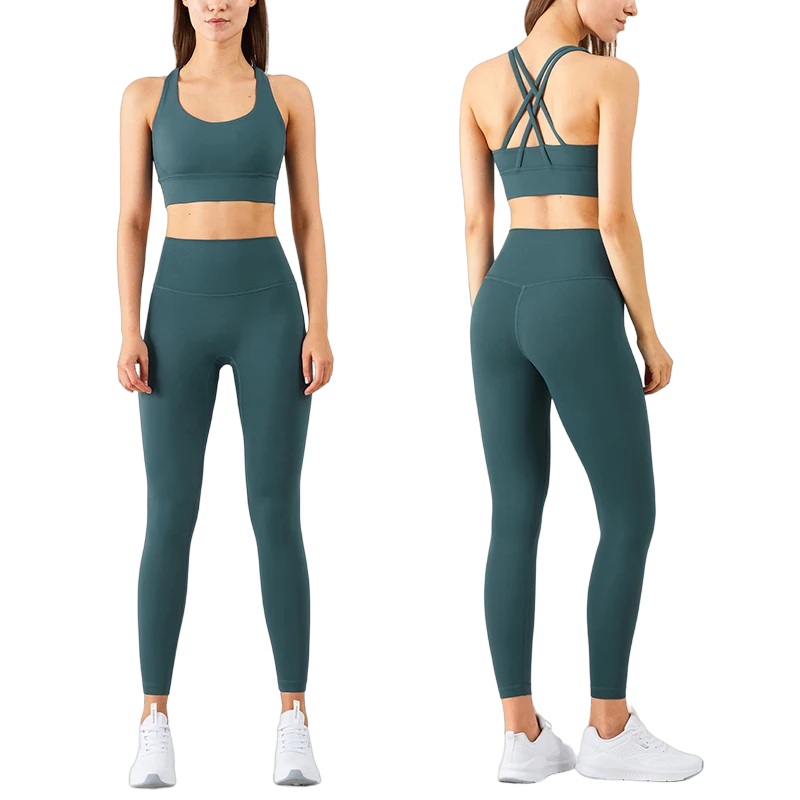 Conjunto Legging Feminino Running Sport Verde Escuro