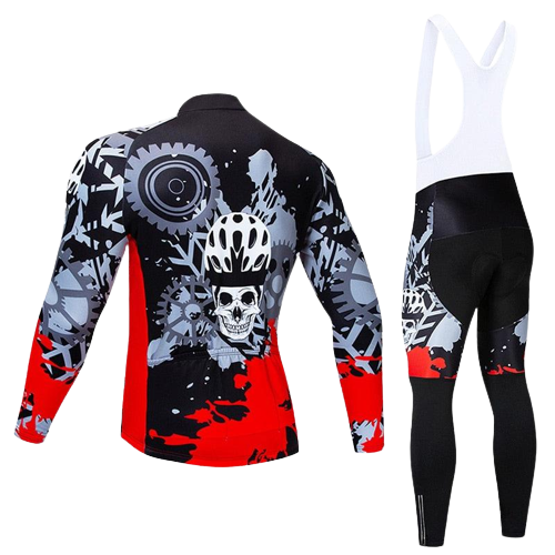 Conjunto de Ciclismo Manga Comprida Masculino Skull