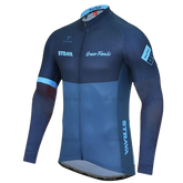 Blusa de Ciclismo Strava Anti-UV Azul