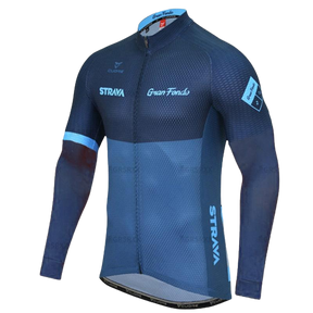 Blusa de Ciclismo Strava Anti-UV Azul