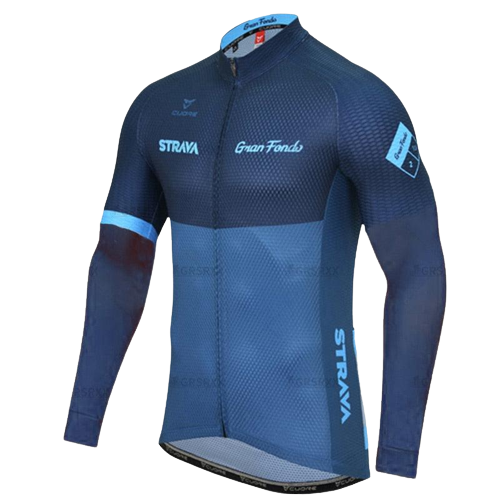 Blusa de Ciclismo Strava Anti-UV Azul