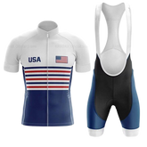 Conjunto Roupa de Ciclismo dos Estados Unidos - EUA Ciclismo Azul