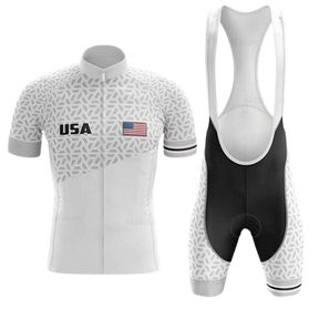 Conjunto Roupa de Ciclismo dos Estados Unidos - EUA Ciclismo USA