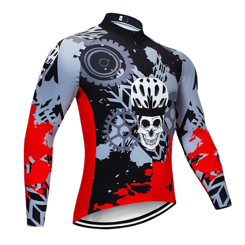 Conjunto de Ciclismo Manga Comprida Masculino Skull