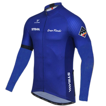 Blusa de Ciclismo Strava Anti-UV Azul Escuro