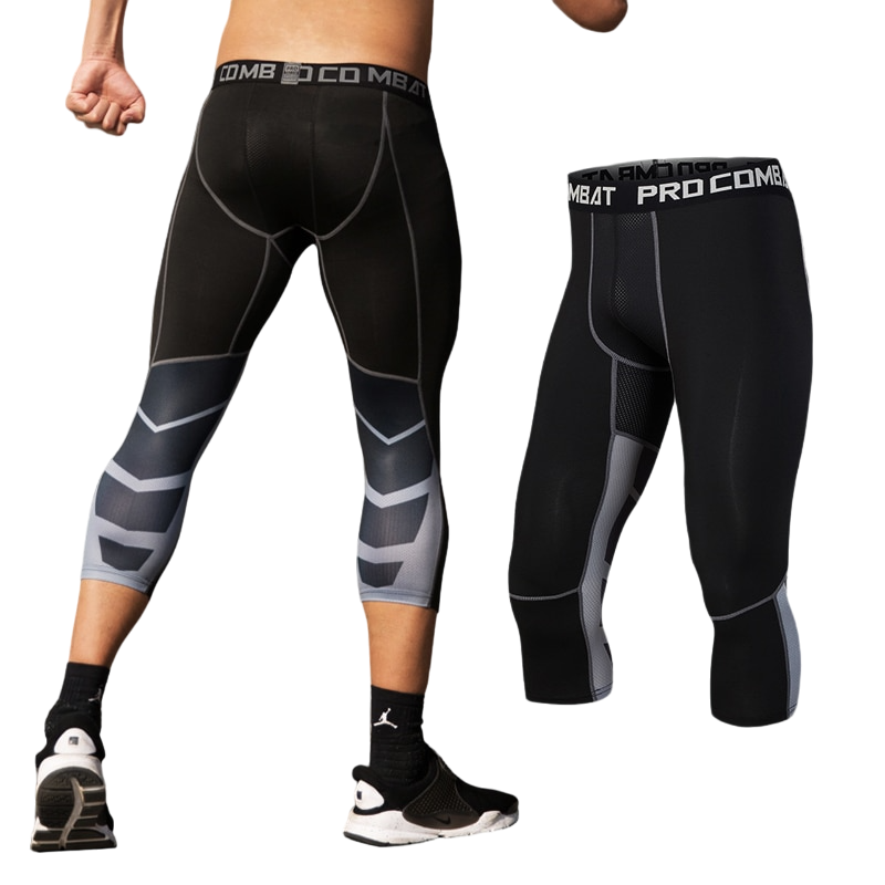 Calça de Compressão Fitness Workout Meia Calça Preta