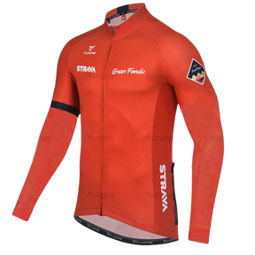 Blusa de Ciclismo Strava Anti-UV Vermelho