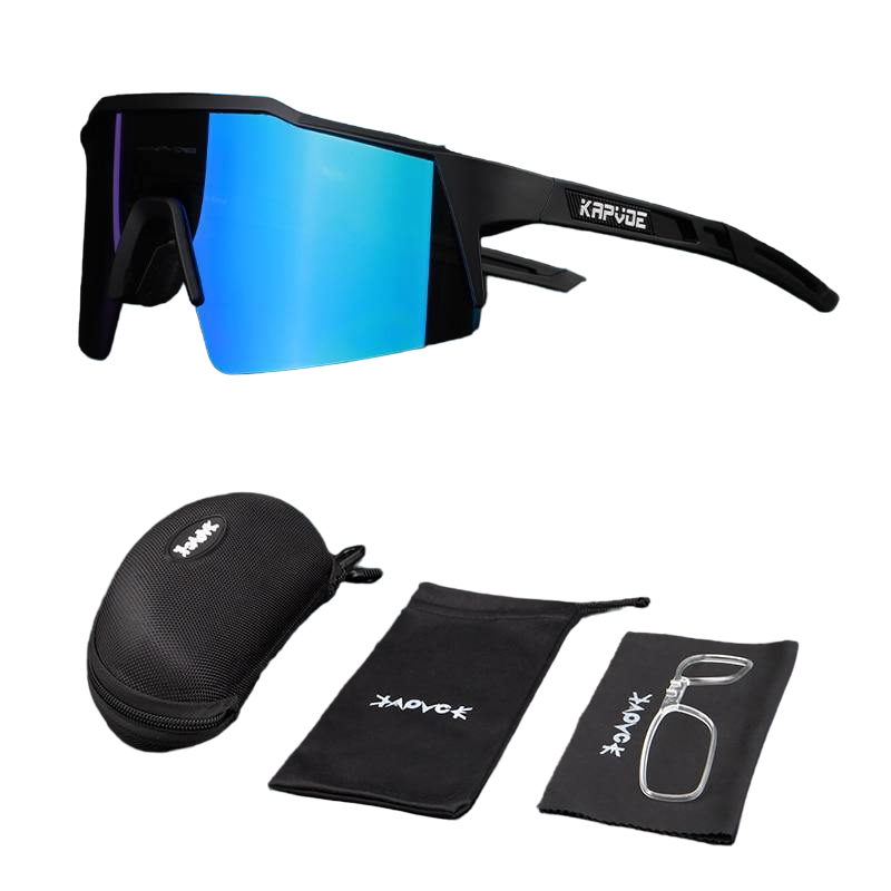 Óculos de Ciclismo & Corrida UV400 Slide Kapvoe com 3 Lentes Inclusas