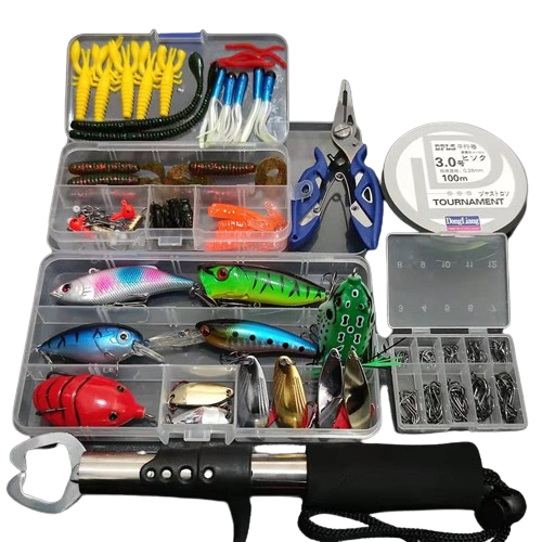 Kit Profissional Completo de Pesca Isca 165 Peças RDI Sports® Completo com 165 Peças