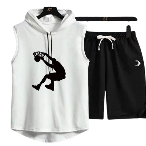 Roupa Conjunto Esportivo para Basquete Regata e Bermuda Branco