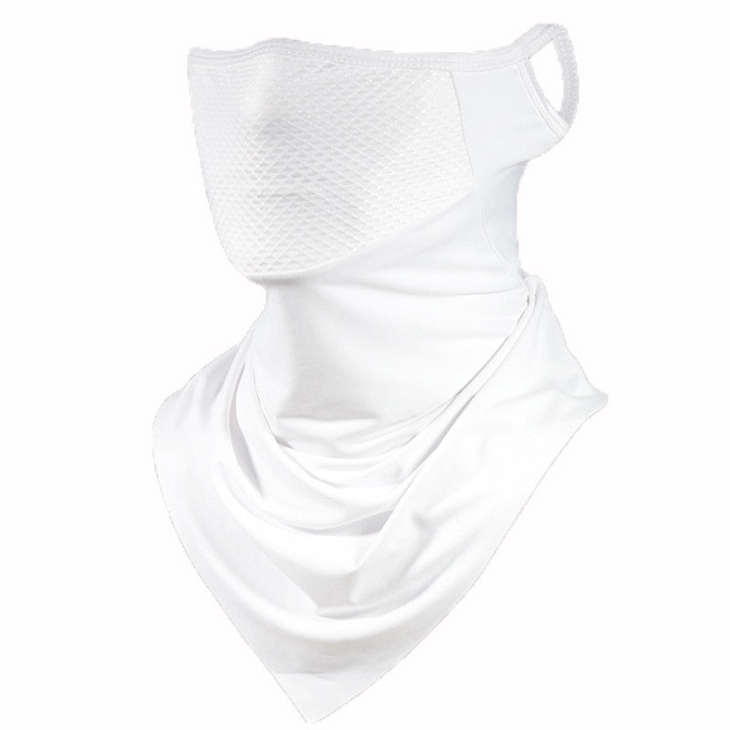 Bandana Térmica Esportiva para Rosto e Pescoço de Ciclismo Branco