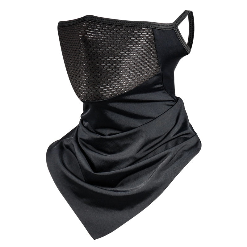 Bandana Térmica Esportiva para Rosto e Pescoço de Ciclismo Preto