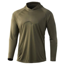 Camisa de Pesca com Capuz UV Manga Longa Masculina Verde