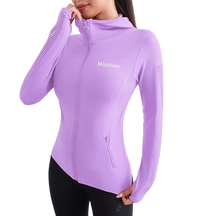 Casaquinho Esportivo Feminino com Capuz Misshine Roxo