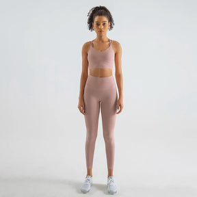 Conjunto Legging Feminino Sportwear para Academia Rosa Claro