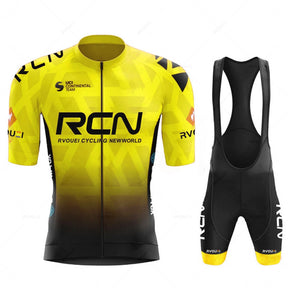 Conjunto de Ciclismo Profissional RCN Respirável Amarelo