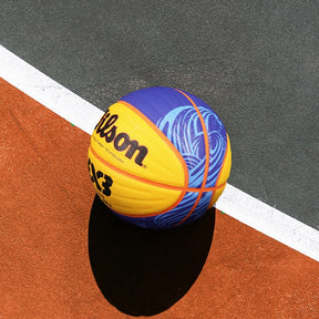 Bola de Basquete de Couro Wilson FIBA Profissional Yellow