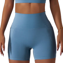 Short Feminino de Corrida Motion Flex Azul Claro