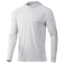 Camisa de Pesca com Capuz UV Manga Longa Masculina Branco