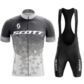 Conjunto de Ciclismo Scott Profissional Cinza com Bretelle