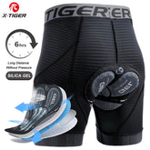 Bermuda de Ciclismo Acolchoamento em Gel 3D X-Tiger Preto