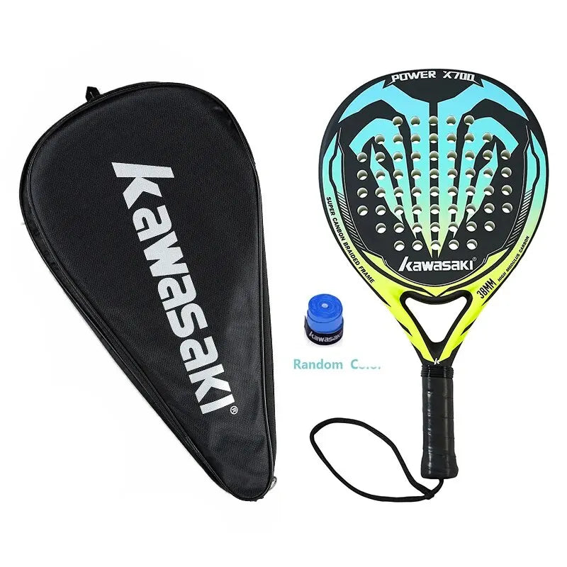 Raquete de Padel Tennis 3K Carbon Fiber Kawasaki Azul (X700)