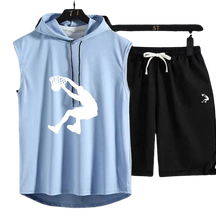 Roupa Conjunto Esportivo para Basquete Regata e Bermuda Azul