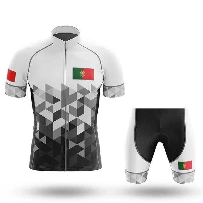 Conjunto de Ciclismo Portugal MTB com Bretelle Degradê Bermuda