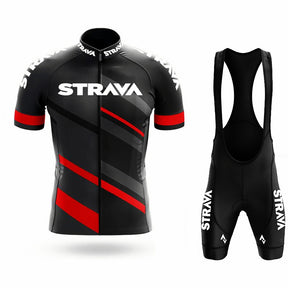 Conjunto de Ciclismo com Bretelle Strava Elite Vermelho