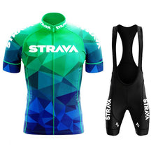 Conjunto de Ciclismo com Bretelle Strava Elite Verde