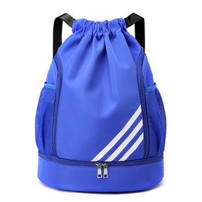 Mochila Esportiva para Bola Basquete Corrida Impermeável Azul