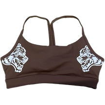 Top Esportivo Feminino Fitness Wolves Marrom