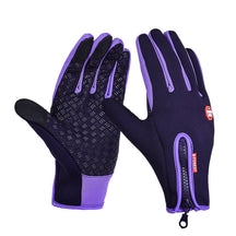 Luva Térmica Impermeável com Zíper Touchtech Roxo