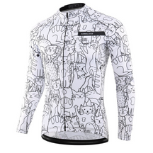 Camisa Ciclismo Térmica Cat Minimal Para Inverno Branca