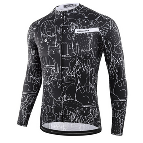 Camisa Ciclismo Térmica Cat Minimal Para Inverno Preta