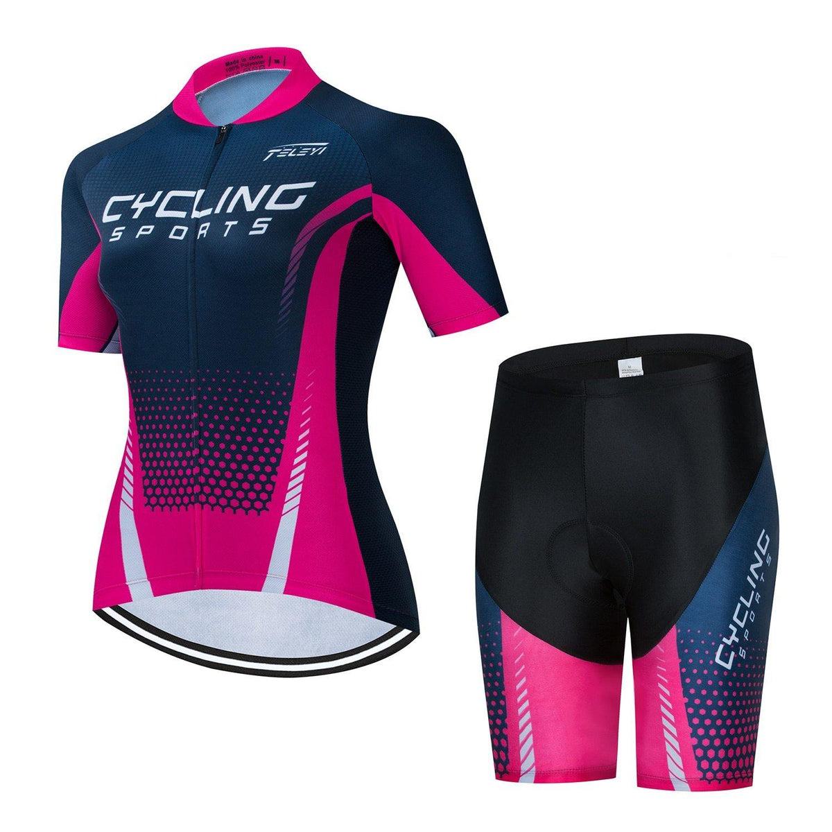 Conjunto Roupa de Ciclismo Feminino Pro Cycling Azul c Short