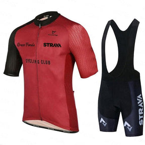 Roupa de Ciclismo Masculina Strava Club Vermelho