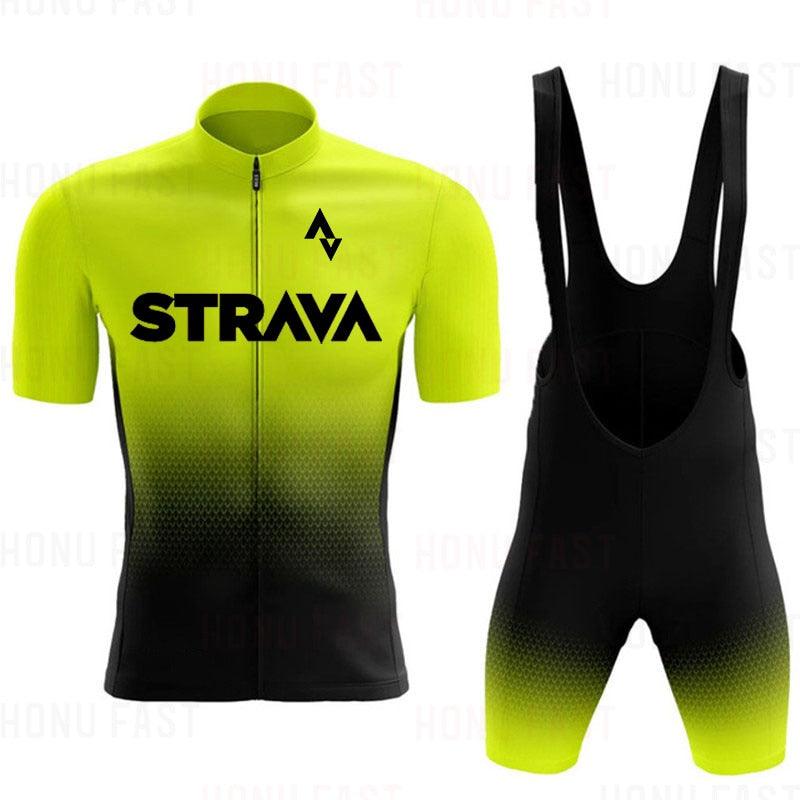 Conjunto de Ciclismo Strava Gradient Amarelo