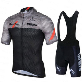 Roupa de Ciclismo Masculina Strava Club Cinza