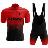 Conjunto de Ciclismo Strava Gradient Vermelho