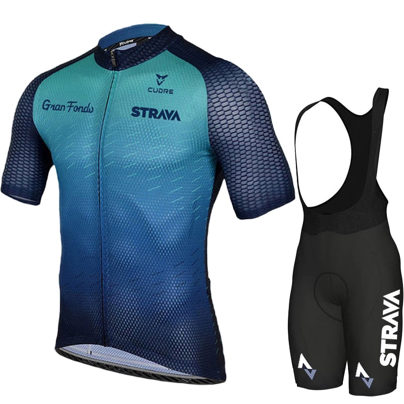 Conjunto de Ciclismo Strava Gradient Azul