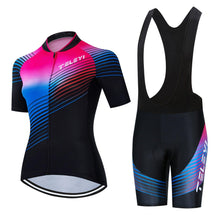 Conjunto Roupa de Ciclismo Feminino Pro Cycling Mix c Bretelle.