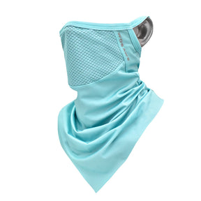 Balaclava Wosawe Máscara Bandana Elástica Ajustável Respirável Com Proteção UV50+ Azul